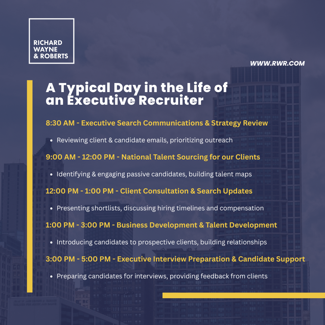 A Typical Day in the Life of an Executive Recruiter