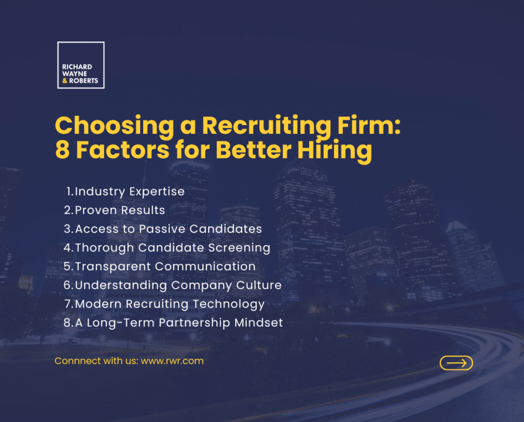 RWR, recruiting firm, hiring, executive search, richard wayne & roberts, recruiting