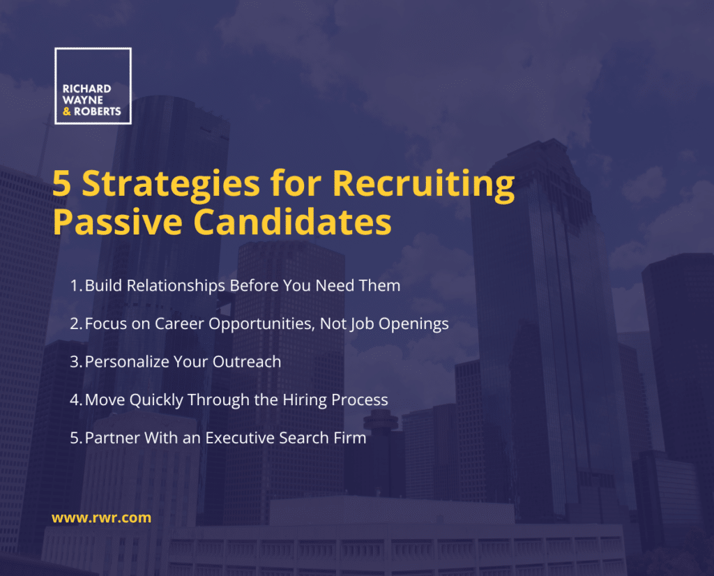RWR, hiring, executive search, passive candidates, recruiting, job opportunities, resume, recruiting agency