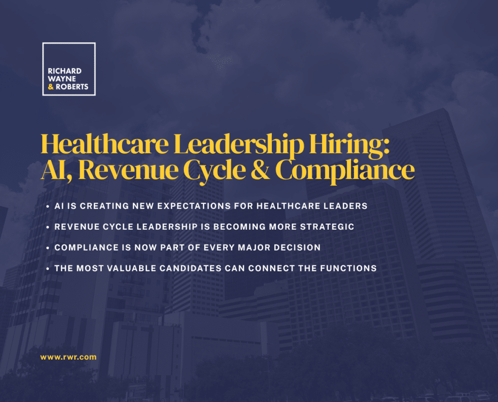 healthcare, rwr, hiring, revenue cycles, AI, artificial inteliigence, healthcare recruiting